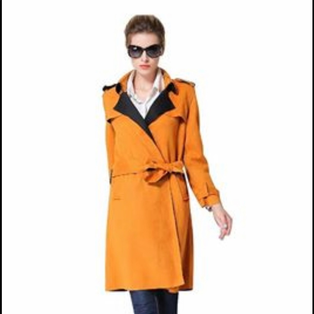 Women Spring Winter Lapel Trench Coat Outerwear